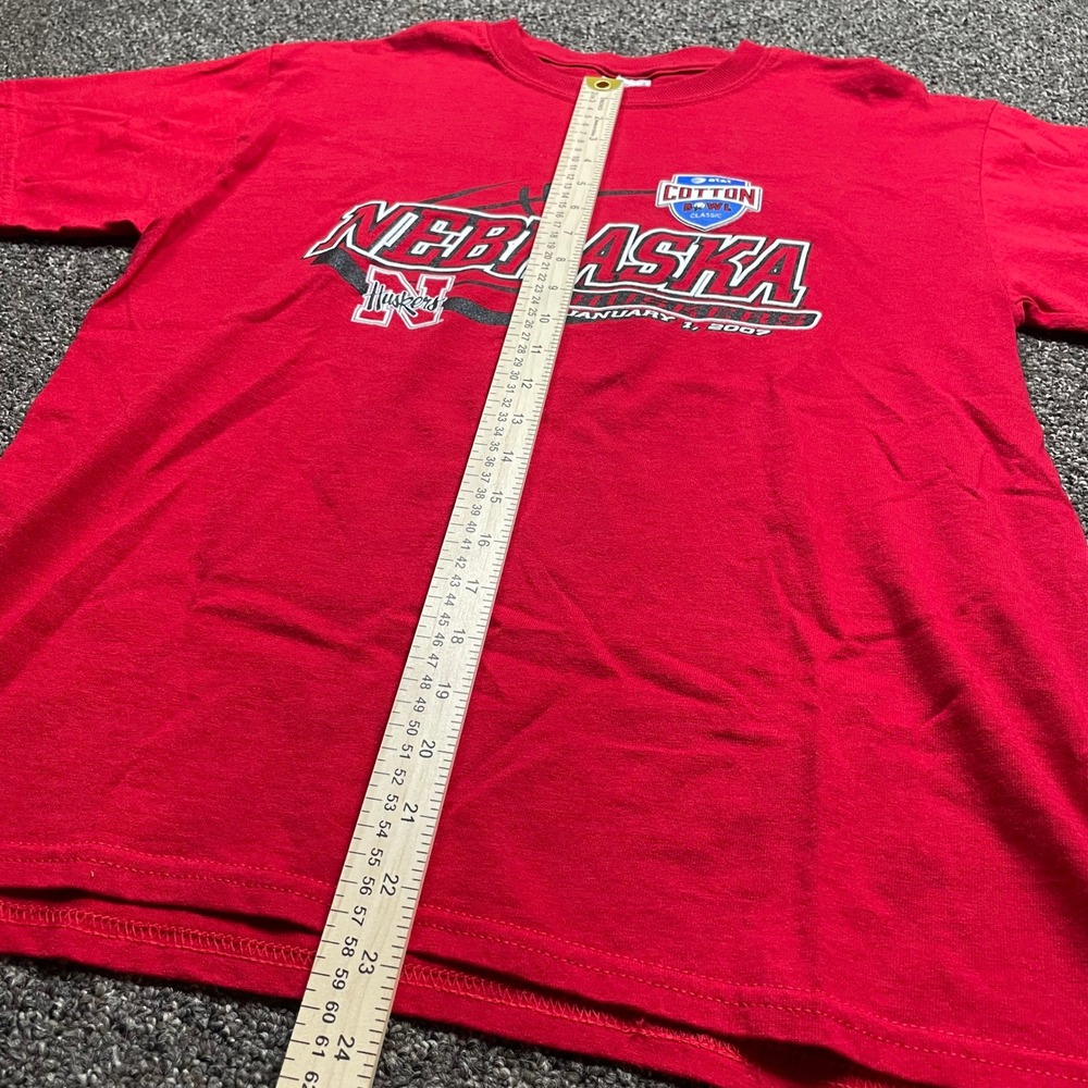 Vintage Jerzees Nebraska Huskers 2007 Cotton Bowl T-Shirt Red Mens Medium - Picture 4 of 6